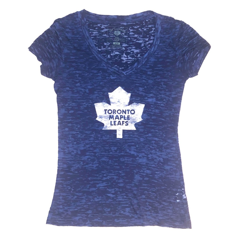 Toronto Maple Leafs TML hockey burnout tee - S NHL